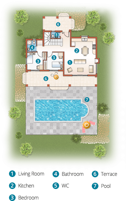 villa D - Ground Floor