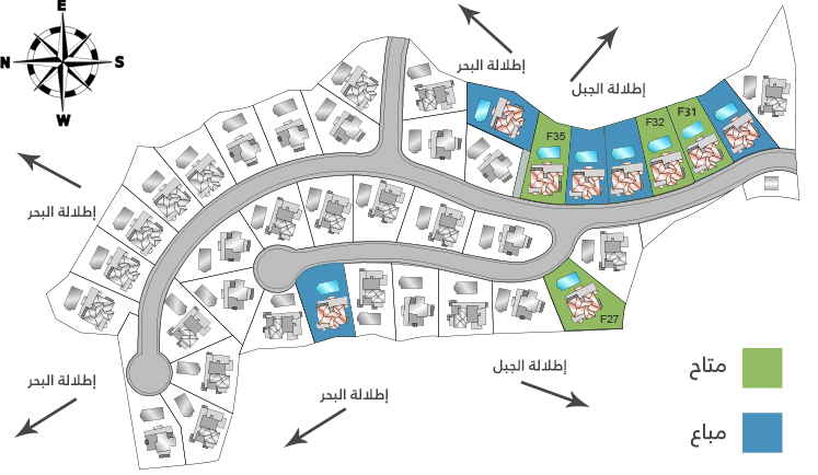 موقع الفيلا على الخريطة - نوع (F)