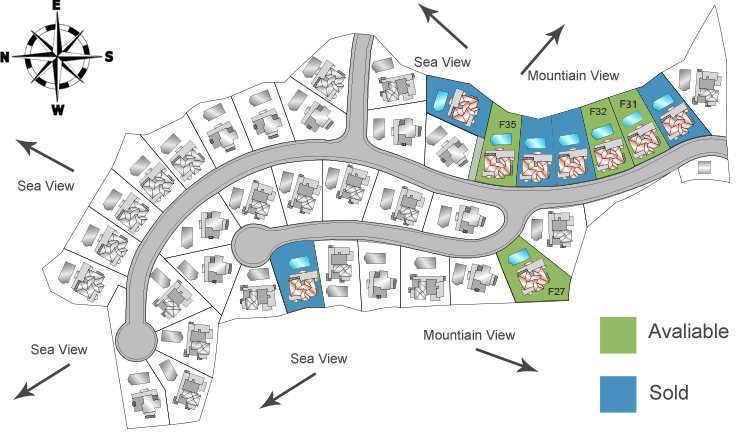 Villa F - Location on Site Plan
